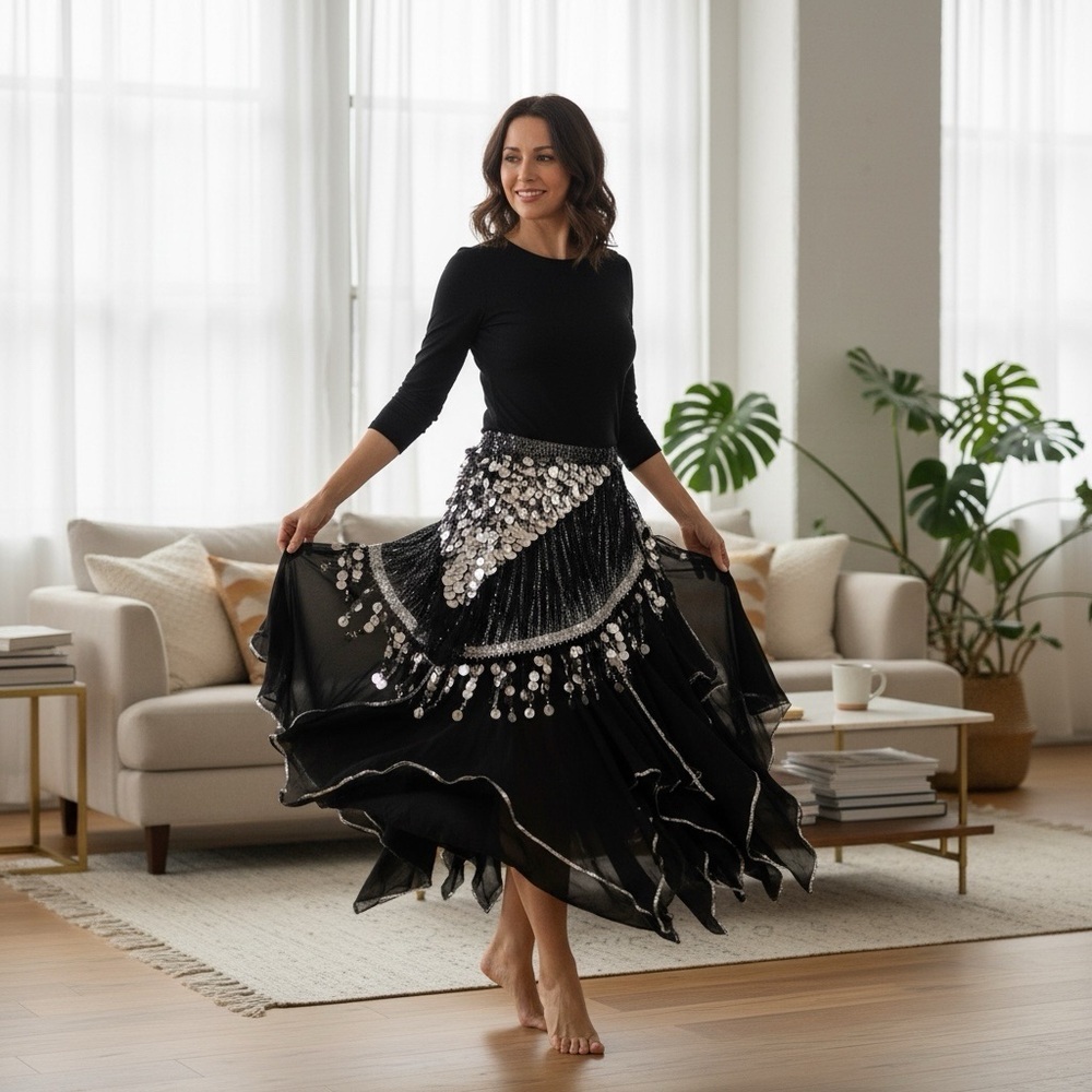 Flowing Midi Skirt - Picture 11 of 13